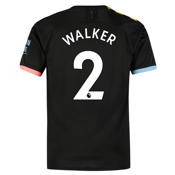 Camiseta Manchester City NO.2 Walker 2ª 2019/20 Negro